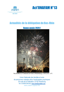 NEWSLETTER UNAFAM 67 - Janvier 2025