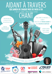 Cours de chant pour les aidants, 1 samedi par mois