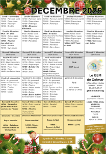 Programme décembre 2025 GEM Colmar