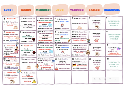 Planning juin 2026 GEM La Navette