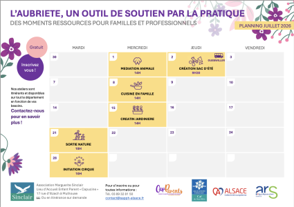 Planning Aubriète juillet 2026