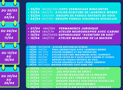 PROGRAMME AVRIL 2026 - MSM STRASBOURG