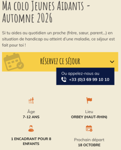 Ma colo Jeunes Aidants - Automne 2026