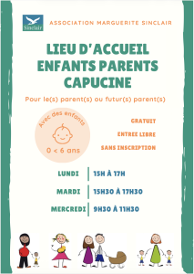 Calendrier d’ouverture du mois d’octobre du Lieu d’Accueil Enfants Parents Capucine - Mulhouse